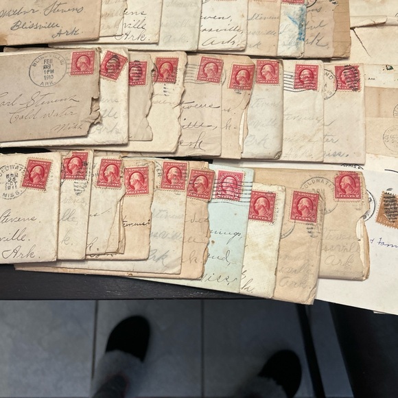 Vintage Stamped Envelopes Collection lot of 106 postmarked 1902-1960 - Picture 14 of 15